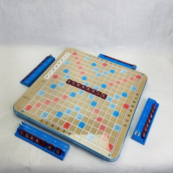 Vintage 1977 SCRABBLE TURNTABLE DELUXE EDITION Selchow & Righter Complete! Game - Picture 2 of 16